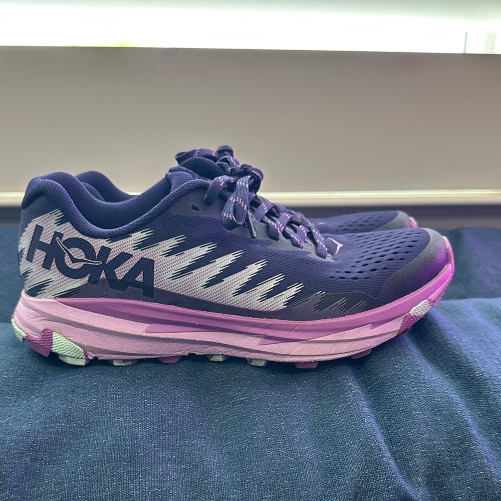 Hoka Torrent 3 Purple and Light Pink Women's Trail Sneakers